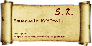 Sauerwein Károly névjegykártya