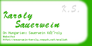 karoly sauerwein business card